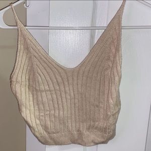 Beige crop top